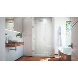 Dreamline DreamLine Unidoor Plus 38 1/2 - 39 inch W x 72 inch H Frameless Hinged Shower Door in Brushed Nickel SHDR-243857210-04