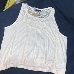 American Eagle Outfitters Tops | American Eagle White, Size Large Shirt- Never Worn With Tags | Color: White | Size: L