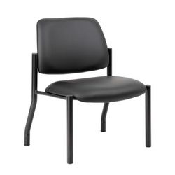 Boss Antimicrobial Armless Guest Chair, 400 lb. weight capacity - Boss Office Products B9595AM-BK-400