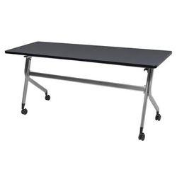 Regency En Route Flip Top Mobile Training Table 48 in x 24 in.- Grey top & Grey Base - Regency MMFB4824GYGY