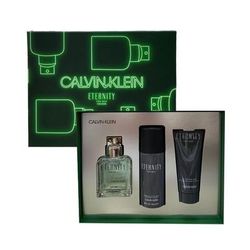 Eternity For Men 3 PCS Gift Set 3.3 oz EDT+3.3 Shower Gel+ 5.0 oz Deodorant Spray Standard Eau De Toilette for Men
