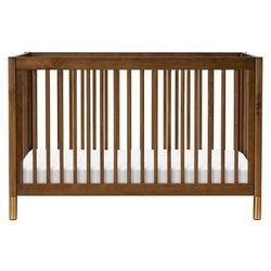 Babyletto Gelato 4-in-1 Convertible Crib w/Toddler Bed Conversion Kit - Natural Walnut & Gold Feet