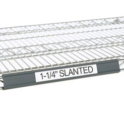 Metro 9990SL4 Super Erecta Slanted Label Holder - 43" x 1 1/4", Gray