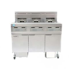 Frymaster FPEL314CA 240/1 Commercial Electric Fryer - (3) 30 lb Vats, Floor Model, 240v/1ph, Stainless Steel
