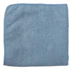 Rubbermaid 1820579 12" Square Light-Duty Towel - Microfiber, Blue, 12" x 12", Pack of 24