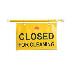 Rubbermaid FG9S1500 YEL Closed for Cleaning Sign - Yellow, English