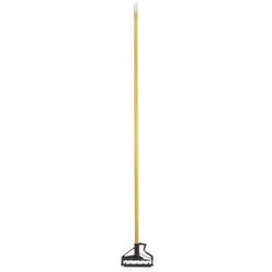 Carlisle 4166404 60" Quik-Release Mop Handle w/ Plastic Head, Fiberglass, Yellow