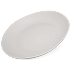 Carlisle 5310623 9" Free Form Melamine Salad Plate, Cement, Gray, 1 Dozen