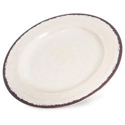 Carlisle 5400153 11" Round Melamine Dinner Plate, Sweet Cream, Beige