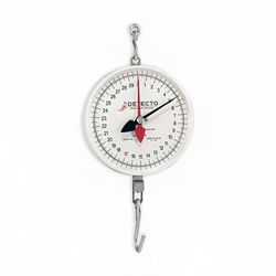 Detecto MCS-40DH Plated S-Hook Hanging Scale w/ 8" Double Dial, 2 Revolution, 40 lb, Black