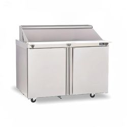 Delfield 4464NP-18M 64" Mega Top Sandwich/Salad Prep Table w/ Refrigerated Base, 115v, Stainless Steel