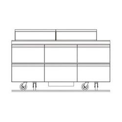 Delfield D4472NP-24M 72" Mega Top Sandwich/Salad Prep Table w/ Refrigerated Base, 115v, Stainless Steel