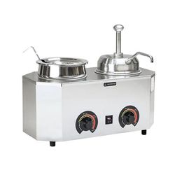 Paragon 2029E 6 qt All Purpose Topping Warmer - 1 oz Increments & 1 oz Ladle, 120v, Silver