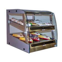 SandenVendo HFOD24002 27 1/2" Self Service Countertop Heated Display Case - 2 Shelves, 208-240v/1ph, Silver