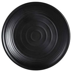 Yanco BP-1012 12" Round Melamine Plate, Black
