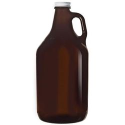 Libbey 70217 64 oz Amber Growler w/ Lid, 64 Ounce, Brown