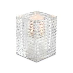Sterno 80142 Kelly Candle Lamp - 2 7/8"L x 2 7/8"W x 4"H, Glass, Clear