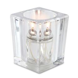 Sterno 80236 Signature Candle Lamp - 3"L x 3"D x 4"H, Glass, Clear