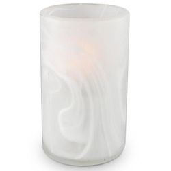 Sterno 80573 LX Classic Glamour Candle Lamp - 5"H, Glass, Frosted, White, Case of 6
