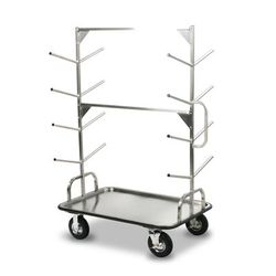 Forbes Industries 2569 Ski Transport Cart - 48"L x 32"W x 72"H, Brushed Steel, Stainless Steel