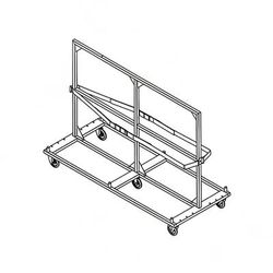 Forbes Industries 4199-6 Transport Cart w/ Heavy Duty Poly Straps for 5 ft to 6 ft Long Stage Components