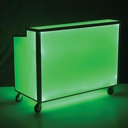 Forbes Industries 4863-5-W Mobile Bar w/ 2 Ice Bins & 2 Speed Rails - 60"L x 30"W x 47"H, Steel Frame w/ White Panels