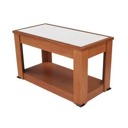 Forbes Industries 5206-6-H1 72" Mobile Induction Table w/ 1 Center Holding/Warming Unit - Glass Cook Top, 120v, Stainless Steel