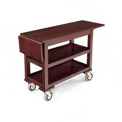 Forbes Industries 5529 3 Level Service Cart w/ 2 Drop Leaves - 38"W x 16"D x 30 1/2"H, Wood Veneer