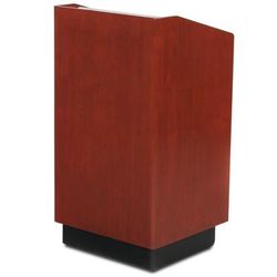Forbes Industries 5920 Floor Podium w/ 2 Shelves - 25 1/2"L x 23 1/4"W x 46 3/4"H, Wood Veneer, Brown