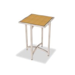 Forbes Industries 7021L-24 24" Square Collapsible Table w/ Laminate Top & Brushed Steel Frame - 24"H, Stainless Steel