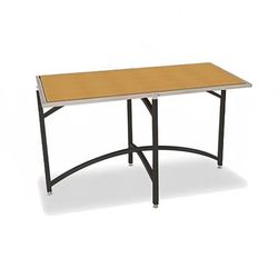Forbes Industries 7040L-24 Rectangular Collapsible Side Table w/ Laminate Top & Black Steel Frame, 24"H