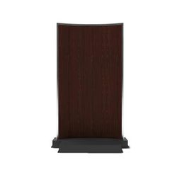 Forbes Industries 7866 Mobile Safety Shield Partition w/ Wood Veneer Panel & Brushed Steel Frame, Stainless Steel