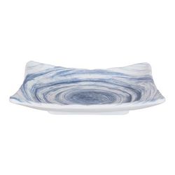 Elite Global Solutions D7525RC-ND Van Gogh Rectangular Melamine Salad Plate - 7 1/8" x 5 1/4", Navy, Blue