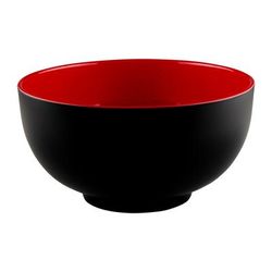 Elite Global Solutions JW642T-BR 64 oz Round Melamine Bowl, Black/Red, Red/Black, 7 3/4" x 4"