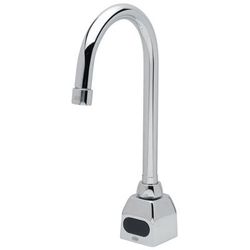Zurn Industries Z6920-XL-SSH Deck Mount Gooseneck Sensor Faucet w/ 0.5 gpm Aerator & Stainless Supply Hose - Chrome, Touchless