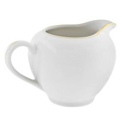 10 Strawberry Street GL0016 8 oz Gold Line Creamer - Porcelain, White/Gold