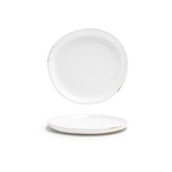 Front of the House DAP082WHP23 6" Round Artefact Plate - Porcelain, White, Superwhite