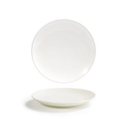 Front of the House DAP089BEP22 6 1/4" Round Catalyst Coupe Plate - Porcelain, White