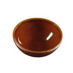 Churchill BCBRRP61 6 oz Round Snack Bowl - Ceramic, Cinnamon Ripple, Brown