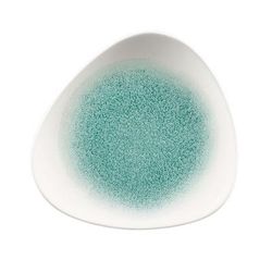 Churchill RKJGTR91 9" Triangular Raku Plate - Ceramic, Jade Green, Case of 12