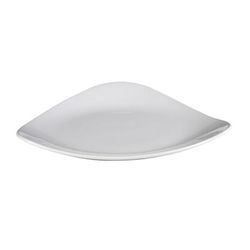 Churchill WHTR121 12 1/4" Triangular Lotus Plate - Ceramic, White