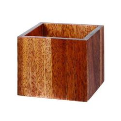Churchill ZCAWSBR 1 4 3/4" Square Alchemy Buffet Cube Riser - Igneous Wood, Brown