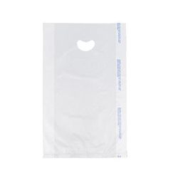 LK Packaging CH18WE Merchandise Bag w/ Handle - 18"L x 12"W x 3" SG, 0.7 mil HDPE, White