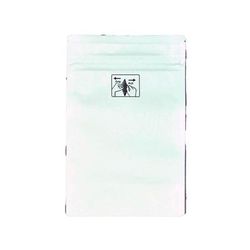 LK Packaging OZ6935W Bottom Gusset Child Resistant Pouch w/ Reclosable Zipper Seal - 5 9/10" x 9", White Matte, 4.8 mil