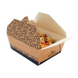 LK Packaging RFCP-TGBOX ReadyFresh Multifood Box - 6 7/10"L x 5 1/3"W x 2 1/2", Kraft Paper, Kraft Material