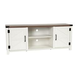 Flash Furniture GC-MBLK67-WH-GG 59" TV Stand w/ Storage, White