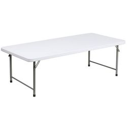 Flash Furniture RB-3060-KID-GG Rectangular Kid's Folding Table w/ Granite White Plastic Top - 59 1/4"W x 29"D x 19"H