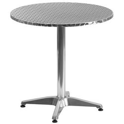 Flash Furniture TLH-052-2-GG 27 1/2" Round Indoor/Outdoor Bistro Table - 27 1/2"H, Aluminum Base/Stainless Steel Top