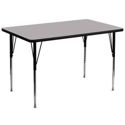 Flash Furniture XU-A3672-REC-GY-T-A-GG Rectangular Activity Table - 72"L x 36"W, Laminate Top, Gray
