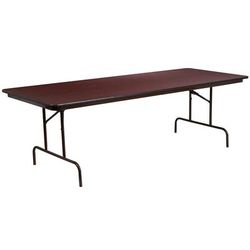 Flash Furniture YT-3696-HIGH-WAL-GG Rectangular Folding Table w/ High Pressure Mahogany Laminate Top - 96"W x 36"D x 30"H, Brown